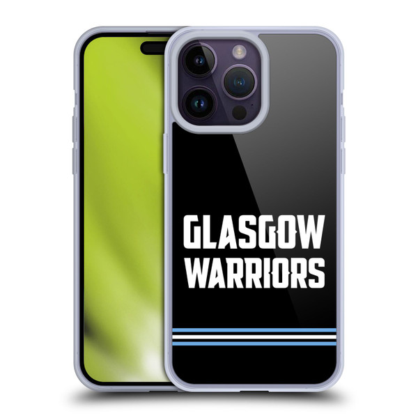 Glasgow Warriors Logo Text Type Black Soft Gel Case for Apple iPhone 14 Pro Max