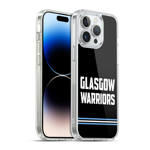 Glasgow Warriors Logo Text Type Black Soft Gel Case for Apple iPhone 14 Pro Max & MagSafe