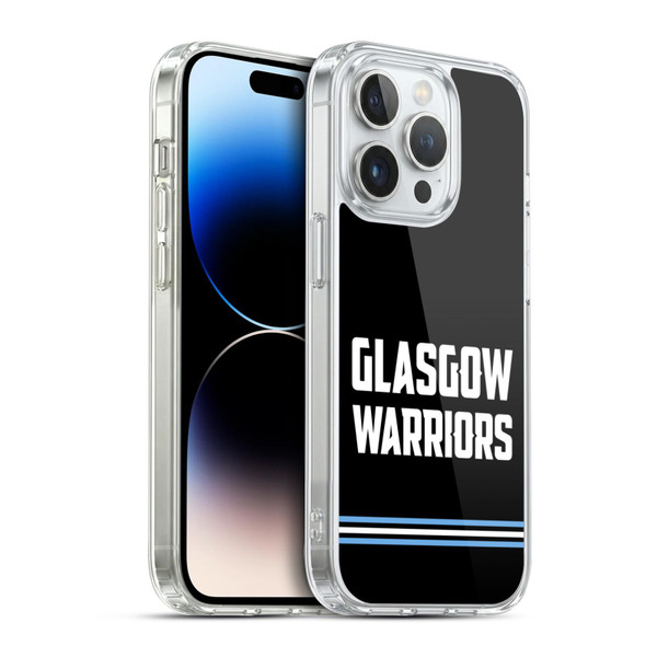 Glasgow Warriors Logo Text Type Black Soft Gel Case for Apple iPhone 14 Pro & MagSafe