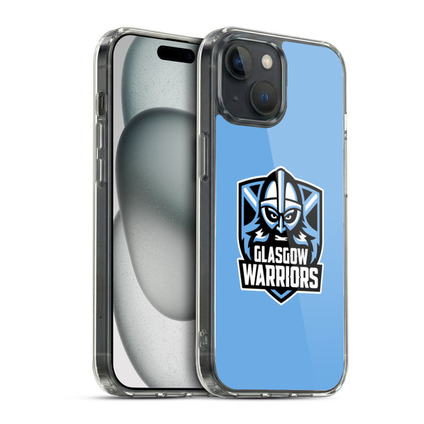 Glasgow Warriors Logo Plain Blue Soft Gel Case for Apple iPhone 15 & MagSafe