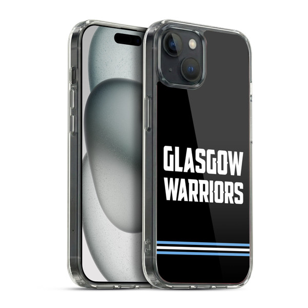 Glasgow Warriors Logo Text Type Black Soft Gel Case for Apple iPhone 15 Plus & MagSafe