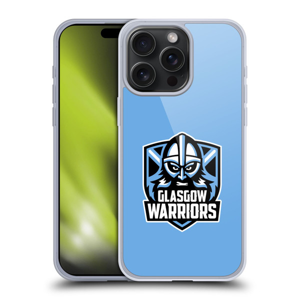 Glasgow Warriors Logo Plain Blue Soft Gel Case for Apple iPhone 15 Pro Max