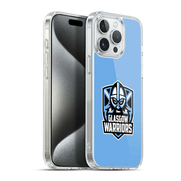 Glasgow Warriors Logo Plain Blue Soft Gel Case for Apple iPhone 15 Pro Max & MagSafe