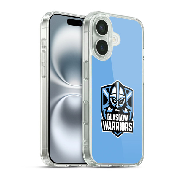 Glasgow Warriors Logo Plain Blue Soft Gel Case for Apple iPhone 16 & MagSafe