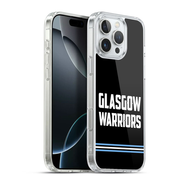 Glasgow Warriors Logo Text Type Black Soft Gel Case for Apple iPhone 16 Pro Max & MagSafe