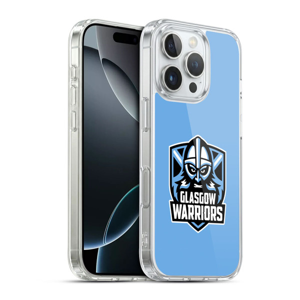 Glasgow Warriors Logo Plain Blue Soft Gel Case for Apple iPhone 16 Pro & MagSafe