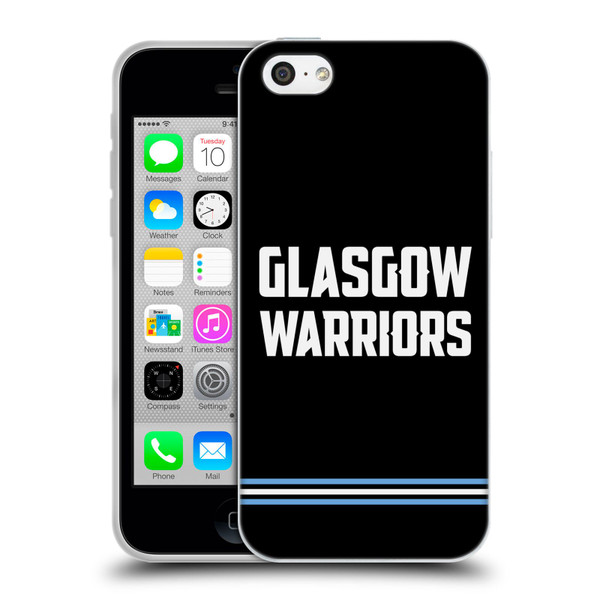 Glasgow Warriors Logo Text Type Black Soft Gel Case for Apple iPhone 5c