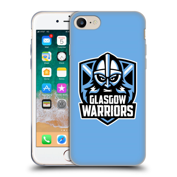 Glasgow Warriors Logo Plain Blue Soft Gel Case for Apple iPhone 7 / 8 / SE 2020 & 2022