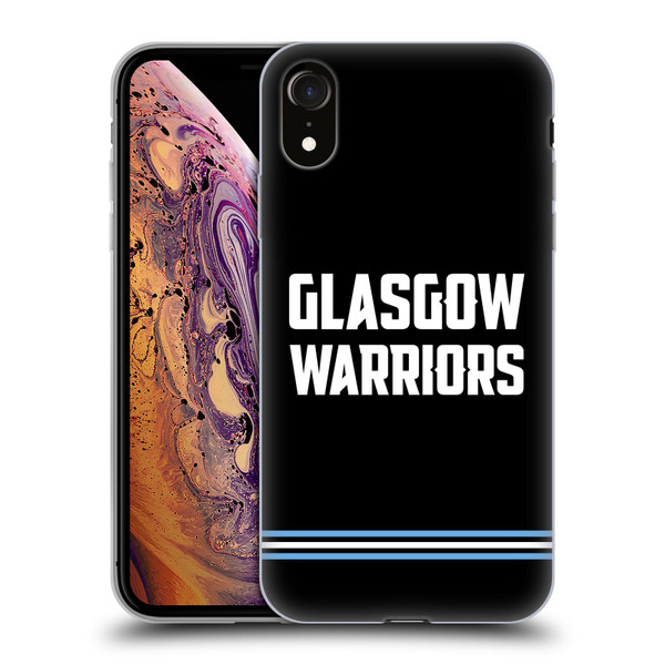 Glasgow Warriors Logo Text Type Black Soft Gel Case for Apple iPhone XR