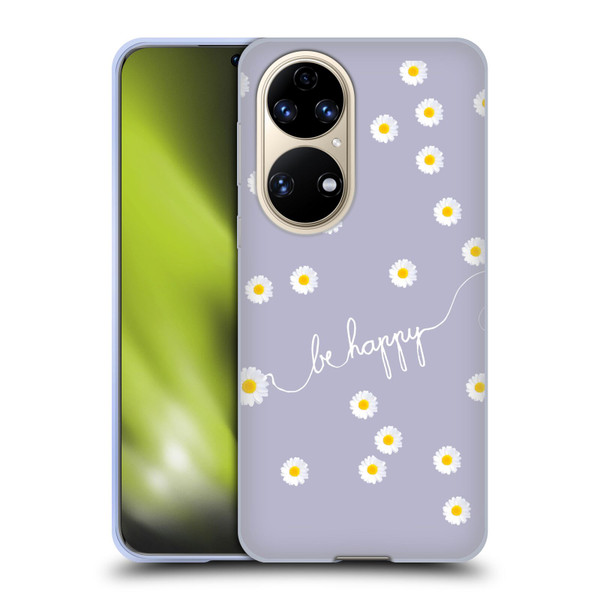 Monika Strigel Happy Daisy Lavender Soft Gel Case for Huawei P50