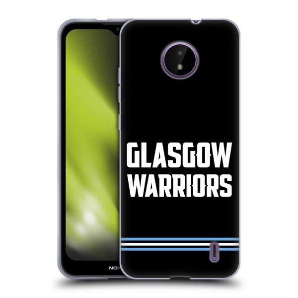 Glasgow Warriors Logo Text Type Black Soft Gel Case for Nokia C10 / C20