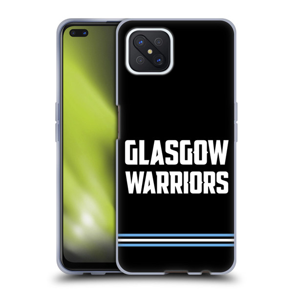 Glasgow Warriors Logo Text Type Black Soft Gel Case for OPPO Reno4 Z 5G