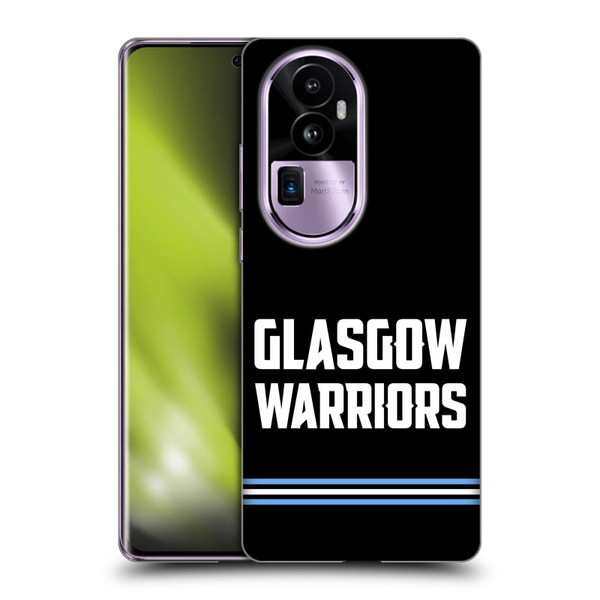Glasgow Warriors Logo Text Type Black Soft Gel Case for OPPO Reno10 Pro+