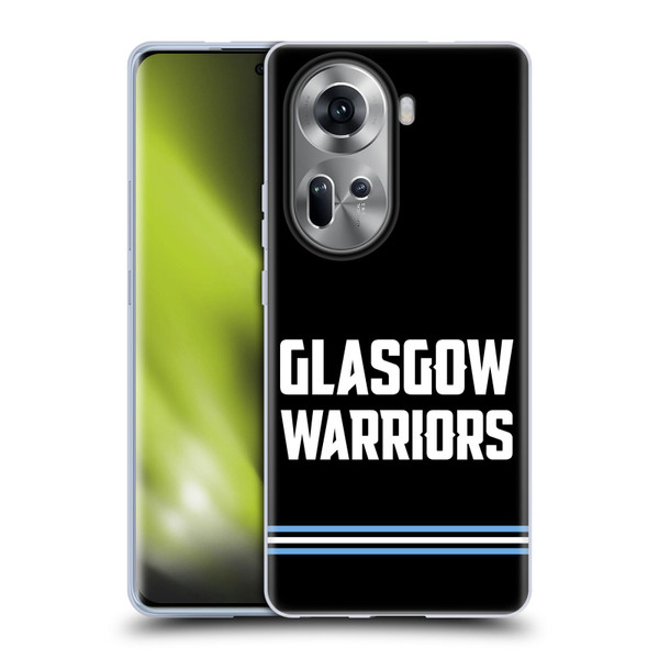 Glasgow Warriors Logo Text Type Black Soft Gel Case for OPPO Reno11