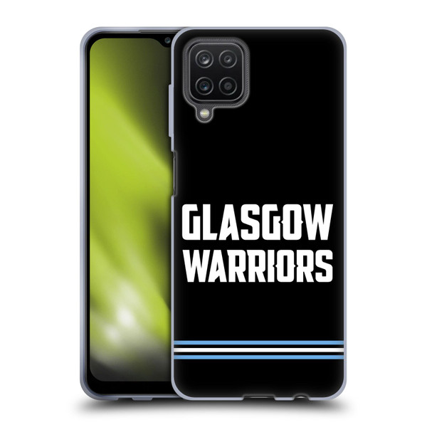 Glasgow Warriors Logo Text Type Black Soft Gel Case for Samsung Galaxy A12 (2020)