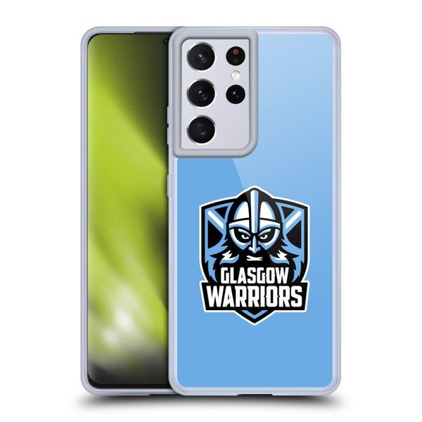 Glasgow Warriors Logo Plain Blue Soft Gel Case for Samsung Galaxy S21 Ultra 5G
