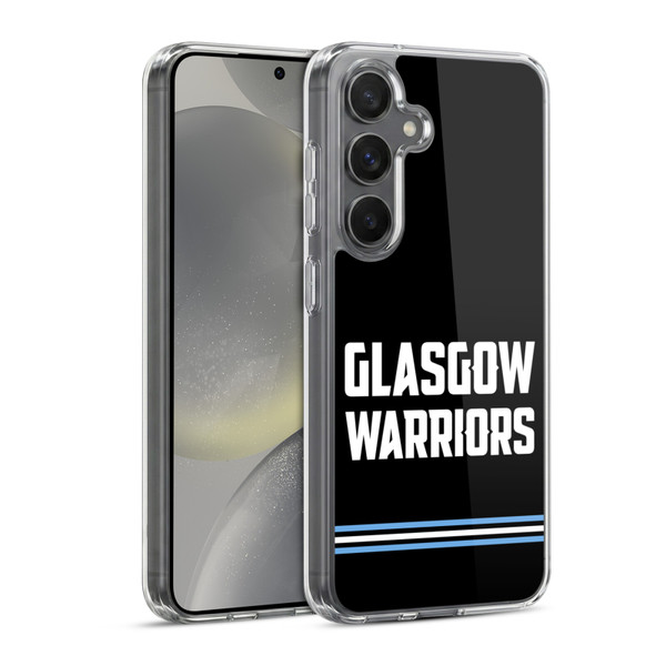 Glasgow Warriors Logo Text Type Black Soft Gel Case for Samsung Galaxy S24 5G & MagSafe