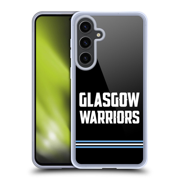 Glasgow Warriors Logo Text Type Black Soft Gel Case for Samsung Galaxy S24+ 5G