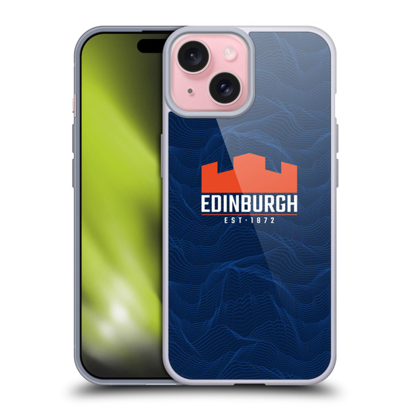 Edinburgh Rugby 2024/25 Crest Kit Home Soft Gel Case for Apple iPhone 15