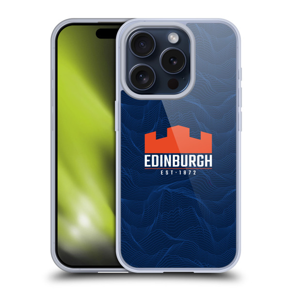 Edinburgh Rugby 2024/25 Crest Kit Home Soft Gel Case for Apple iPhone 15 Pro