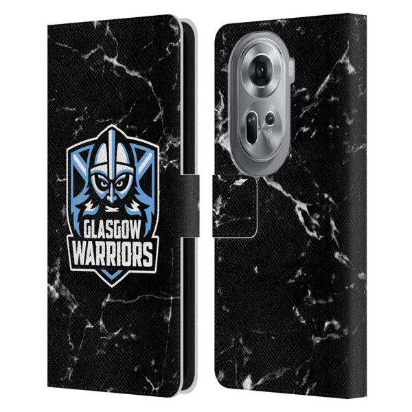 Glasgow Warriors Logo 2 Marble Leather Book Wallet Case Cover For OPPO Reno11 Pro