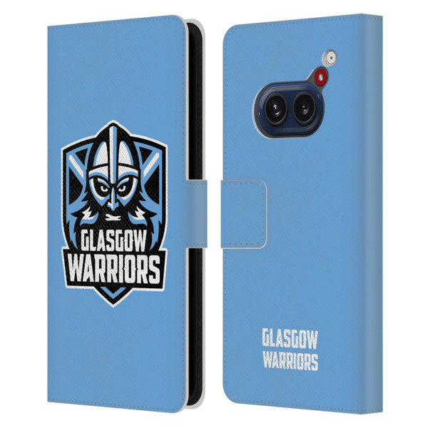 Glasgow Warriors Logo Plain Blue Leather Book Wallet Case Cover For Nothing Phone (2a)
