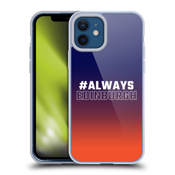 Edinburgh Rugby Logo 2 Gradient Edinburgh Soft Gel Case for Apple iPhone 12 / iPhone 12 Pro