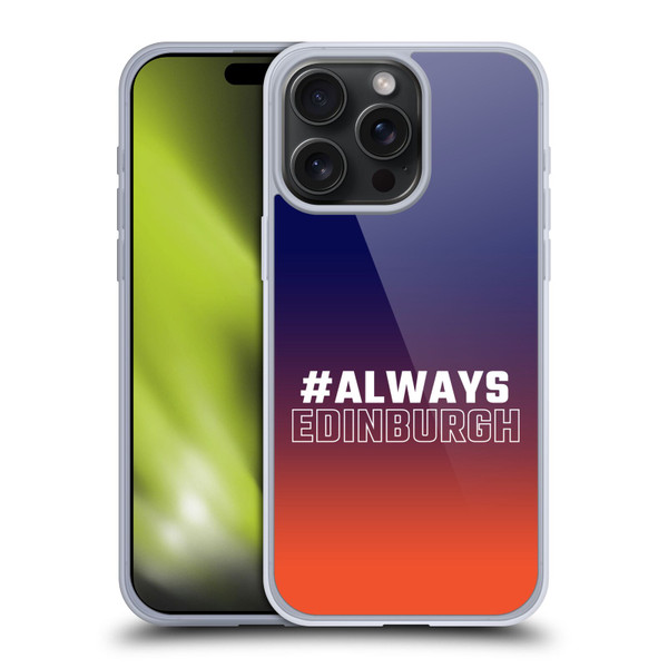 Edinburgh Rugby Logo 2 Gradient Edinburgh Soft Gel Case for Apple iPhone 15 Pro Max