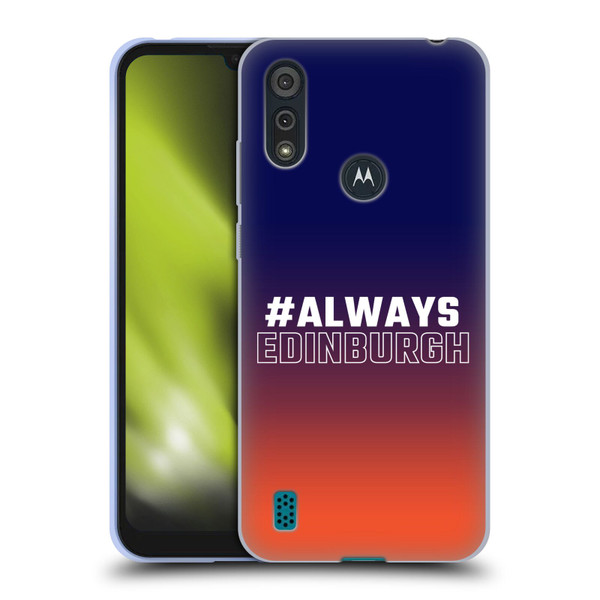 Edinburgh Rugby Logo 2 Gradient Edinburgh Soft Gel Case for Motorola Moto E6s (2020)