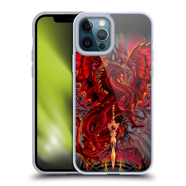 Ruth Thompson Art Red Tribal Dragon With Sword Soft Gel Case for Apple iPhone 12 Pro Max