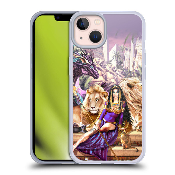 Ruth Thompson Art Egyptian Queen, Lions & Dragon Soft Gel Case for Apple iPhone 13