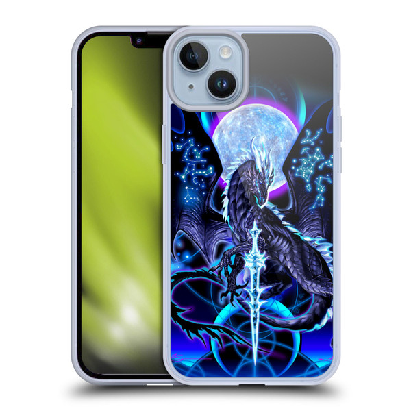 Ruth Thompson Art Dragon, Sword & Constellations Soft Gel Case for Apple iPhone 14 Plus