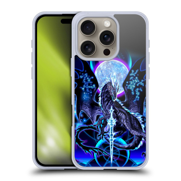 Ruth Thompson Art Dragon, Sword & Constellations Soft Gel Case for Apple iPhone 16 Pro