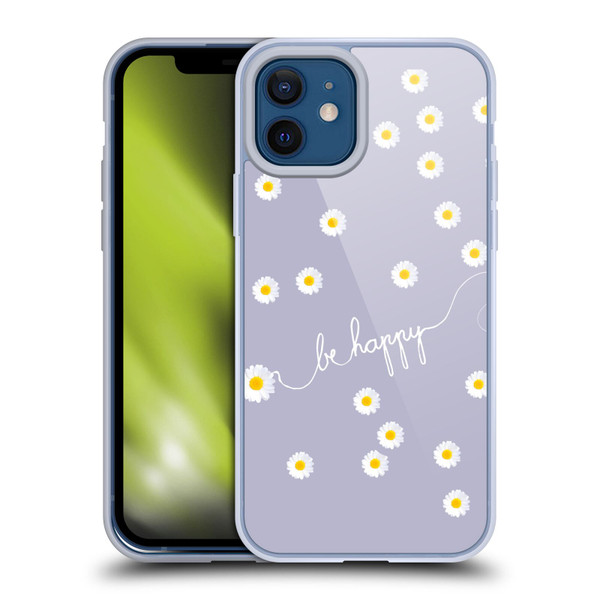 Monika Strigel Happy Daisy Lavender Soft Gel Case for Apple iPhone 12 / iPhone 12 Pro
