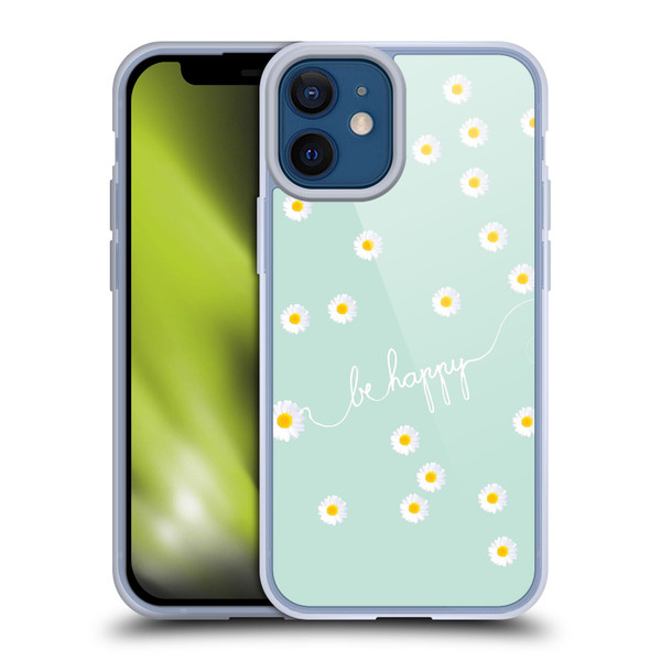 Monika Strigel Happy Daisy Mint Soft Gel Case for Apple iPhone 12 Mini