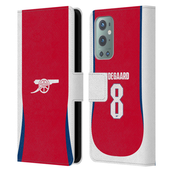 Arsenal FC 2024/25 Players Home Kit Martin Ødegaard Leather Book Wallet Case Cover For OnePlus 9
