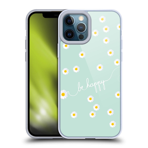 Monika Strigel Happy Daisy Mint Soft Gel Case for Apple iPhone 12 Pro Max