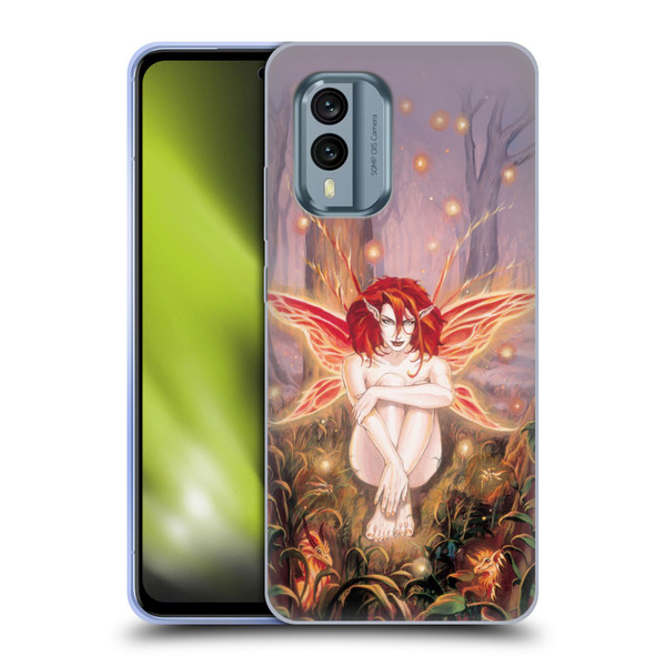 Ruth Thompson Art Ember Fire Fairy In Forest Soft Gel Case for Nokia X30