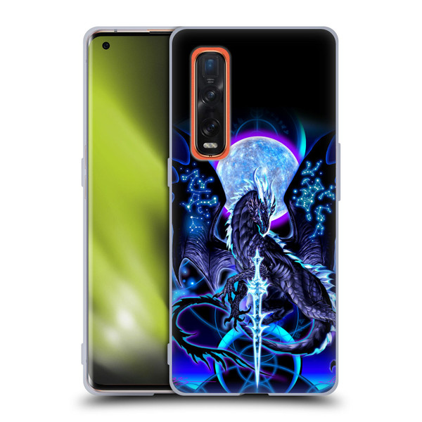 Ruth Thompson Art Dragon, Sword & Constellations Soft Gel Case for OPPO Find X2 Pro 5G