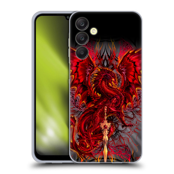 Ruth Thompson Art Red Tribal Dragon With Sword Soft Gel Case for Samsung Galaxy A25 5G