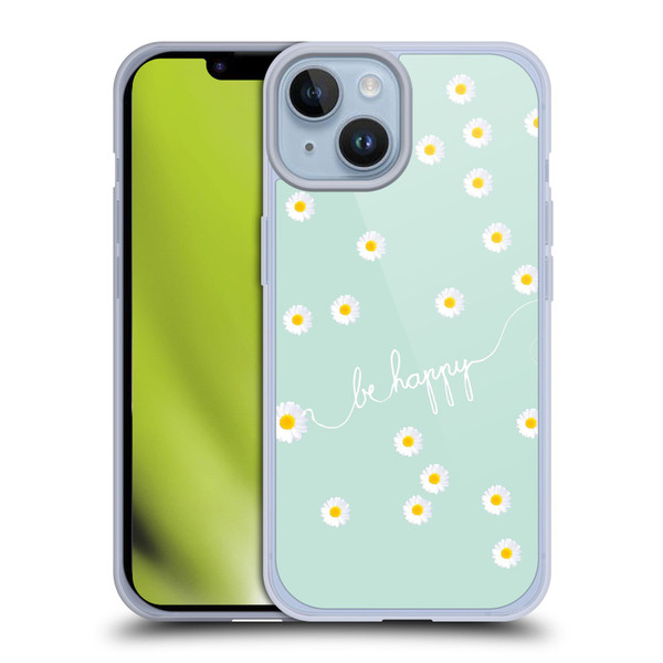 Monika Strigel Happy Daisy Mint Soft Gel Case for Apple iPhone 14