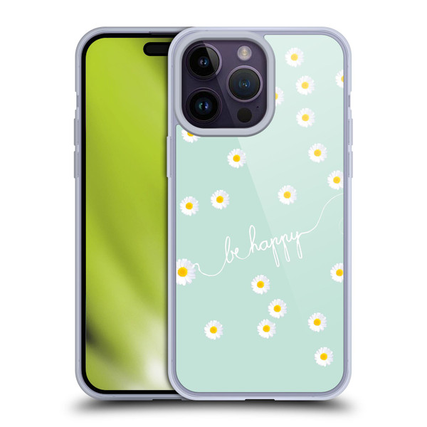 Monika Strigel Happy Daisy Mint Soft Gel Case for Apple iPhone 14 Pro Max