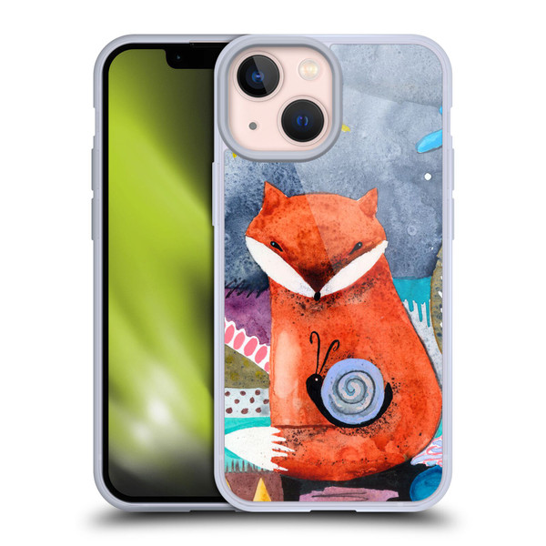 Wyanne Animals Nighty Nite Fox Soft Gel Case for Apple iPhone 13 Mini