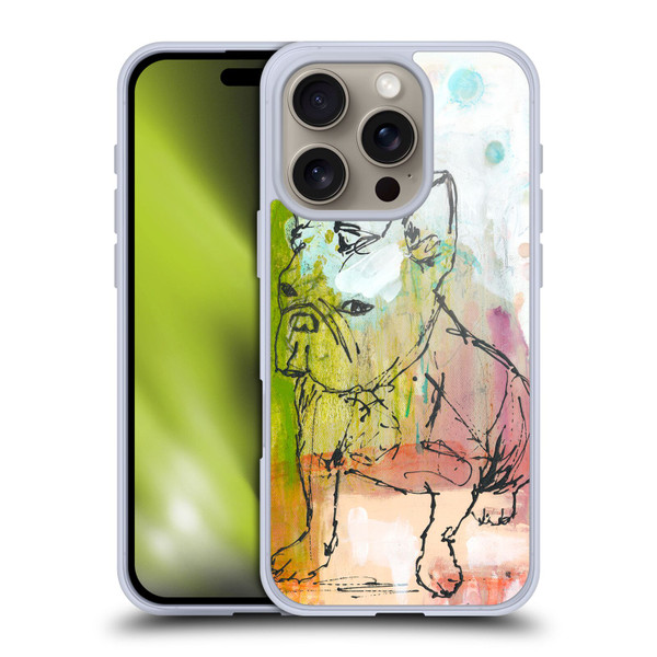 Wyanne Animals French Bulldog Sketch Soft Gel Case for Apple iPhone 16 Pro