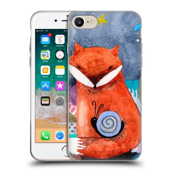 Wyanne Animals Nighty Nite Fox Soft Gel Case for Apple iPhone 7 / 8 / SE 2020 & 2022