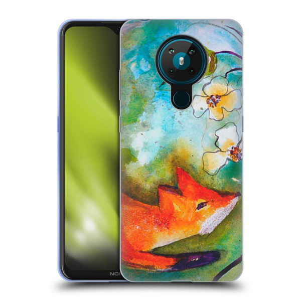 Wyanne Animals Fox In The Round Soft Gel Case for Nokia 5.3
