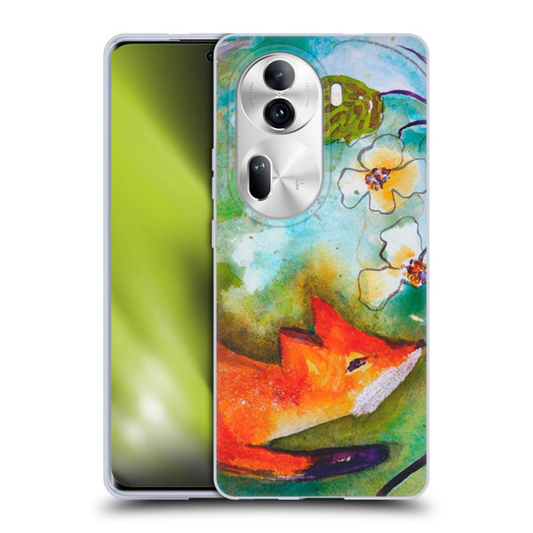 Wyanne Animals Fox In The Round Soft Gel Case for OPPO Reno11 Pro