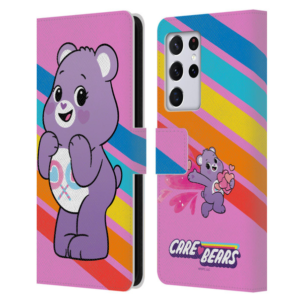Care Bears Characters Share Leather Book Wallet Case Cover For Samsung Galaxy S21 Ultra 5G