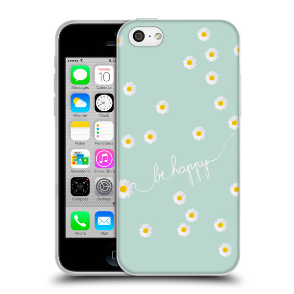 Monika Strigel Happy Daisy Mint Soft Gel Case for Apple iPhone 5c