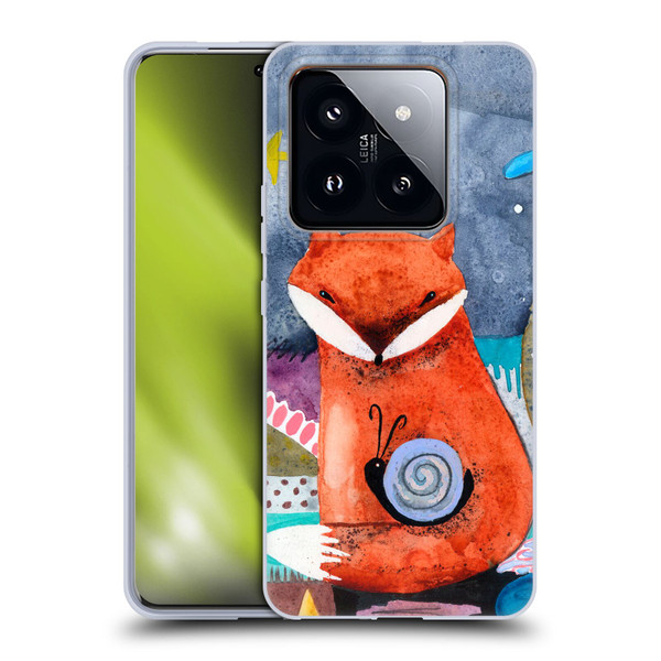 Wyanne Animals Nighty Nite Fox Soft Gel Case for Xiaomi 14 Pro